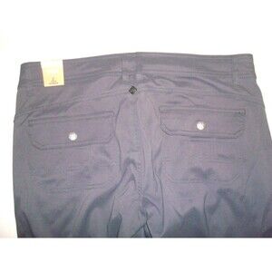 New NWT Womens Prana Pants Halle 16 Gray Coal Zip Pockets UPF 50 Convertible